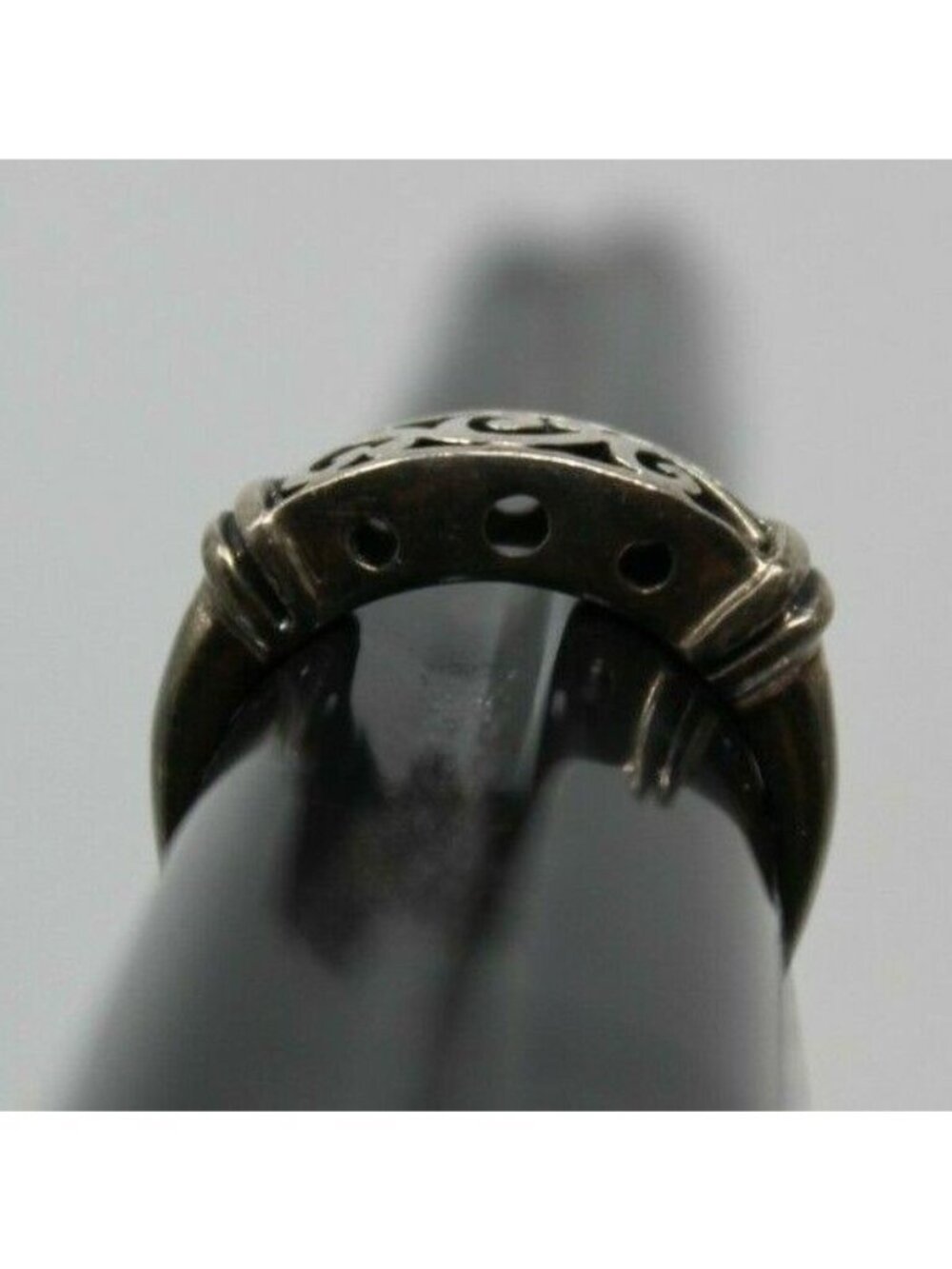 Vintage Sterling Silver Filigree Swirl Band Ring Size 5.5 3.6g Vintage   #RB7 - Picture 7 of 8